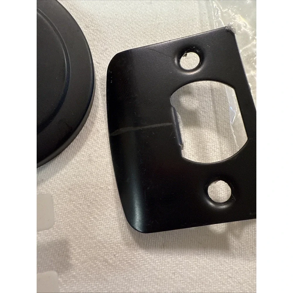 Azdele Matte‎ Black Front Door Handle Set with Reversible Lever Exterior Door